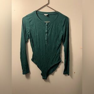 Green Long Sleeve Bodysuit